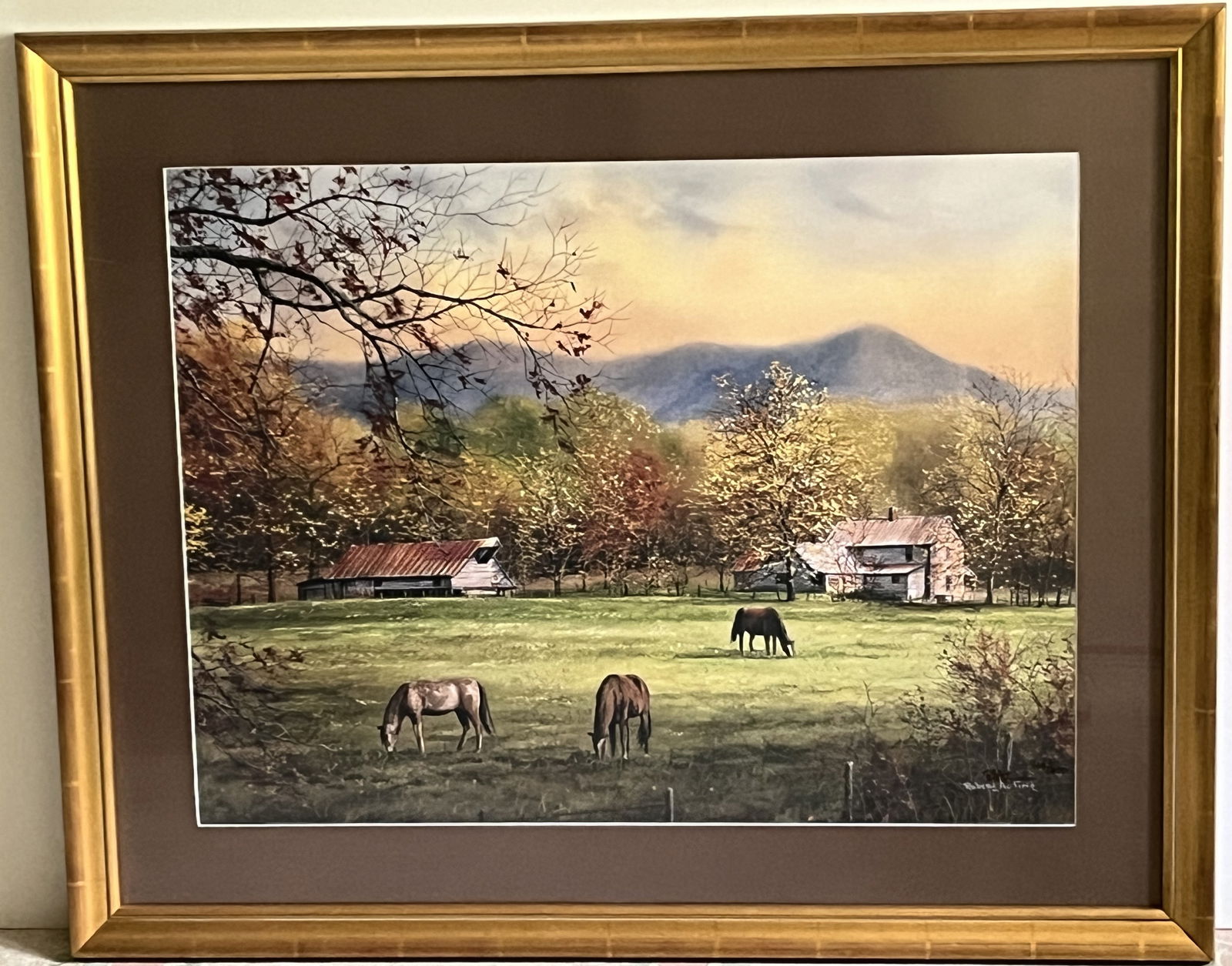 Framed Under Glass Robert A. Tino Print, Signed & Numbered, #406 of 650, "Close to Home" (1 of 2)