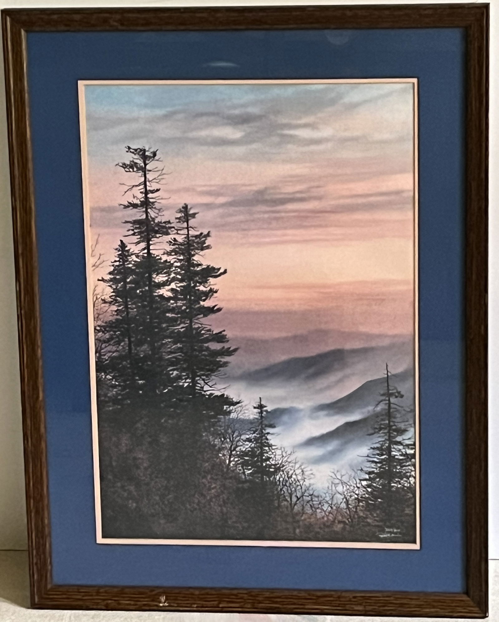 Framed Under Glass Robert A. Tino Print, Signed & Numbered, #323 0f 810, "Evening Amber" (1 of 2)