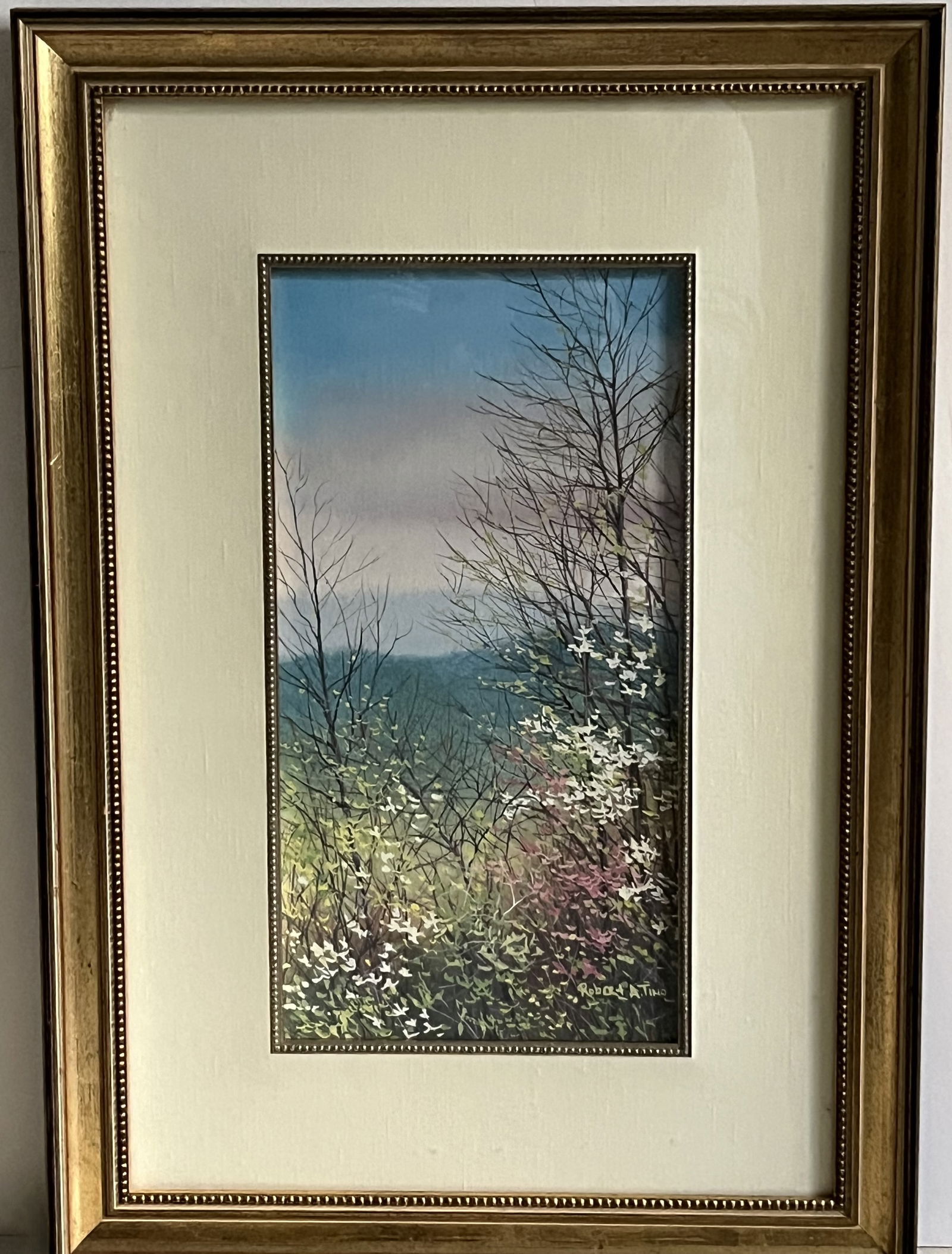 Pair of Framed Under Glass Robert Tino Prints (complimentary prints) both Signed, Both Wildflower (1 of 2)