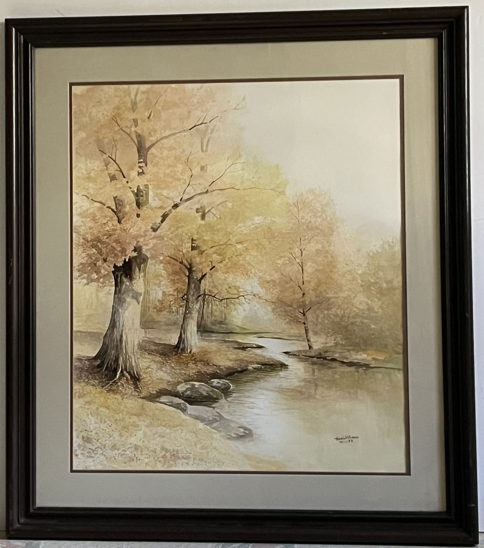 Framed Original Watercolor by Ron Williams, Southern Highlands Landscape (1 of 2)