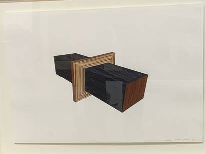 Rodrigo Echeverri Calero, "Untitled": Rodrigo Echeverri Calero (Colombian, 1975) Untitled, 2012 Handmade wood veneer on artist paper 14 in x 20 in