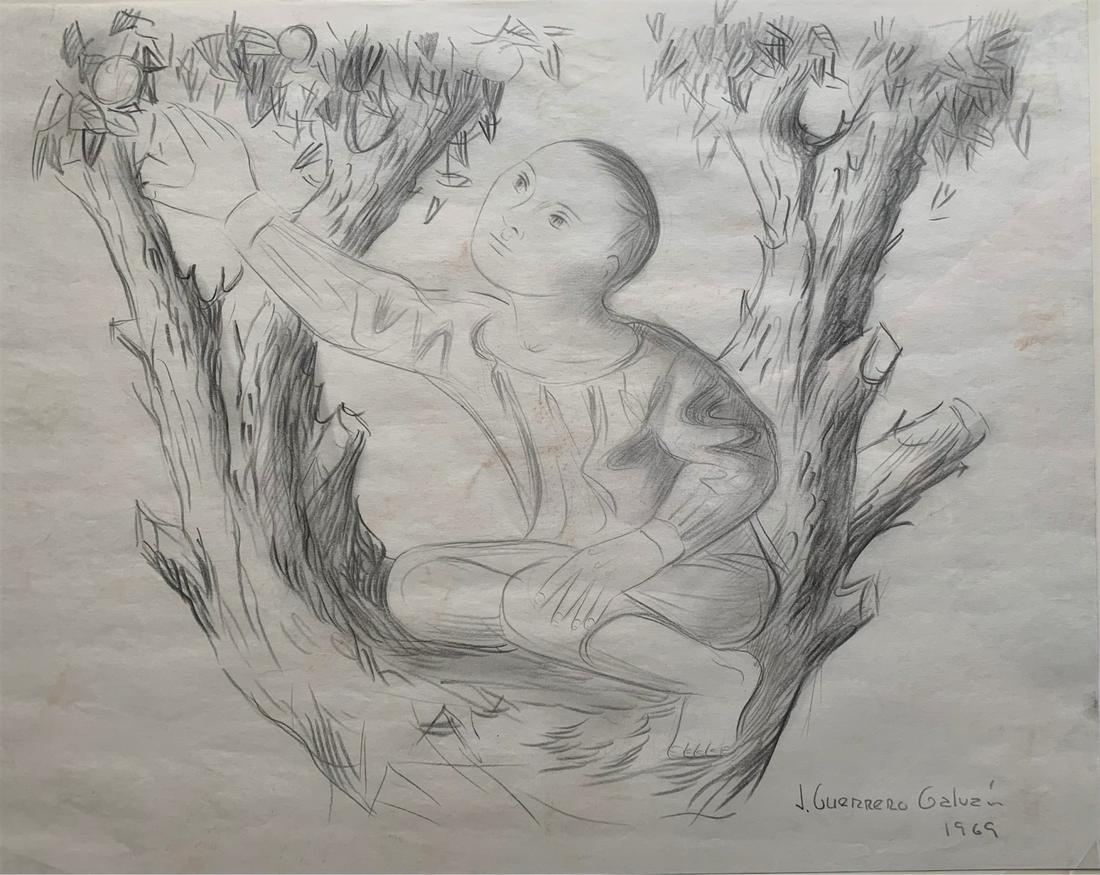 Jesus Guerrero Galvan, "Nino en un arbol" (1 of 3)