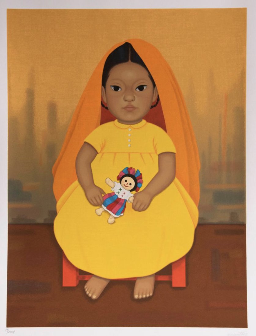 Gustavo Montoya (Mexico, 1905-2003) Doll/Muneca, lithograph. 27 x 21 1/4 in. (1 of 3)