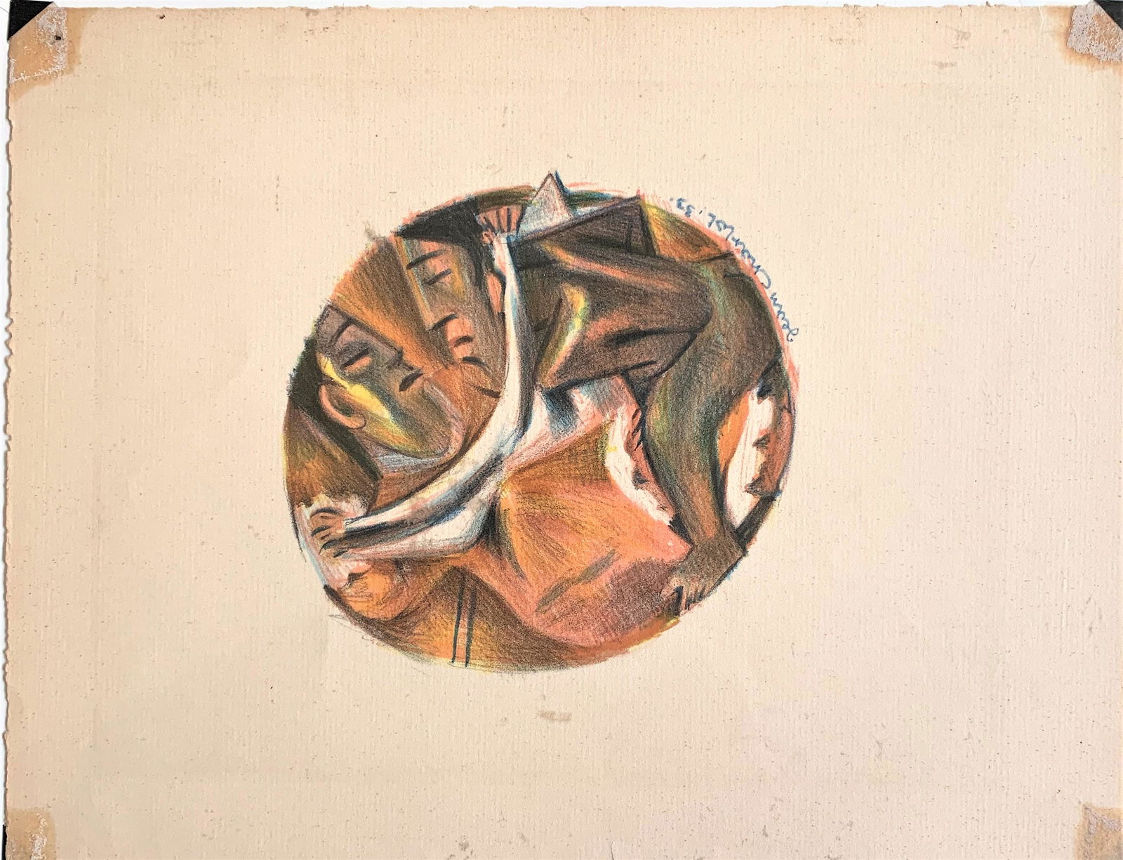 Jean Charlot (France-United States, 1898-1979) Tondo II, lithograph from Picture Book I, 1933 (1 of 2)