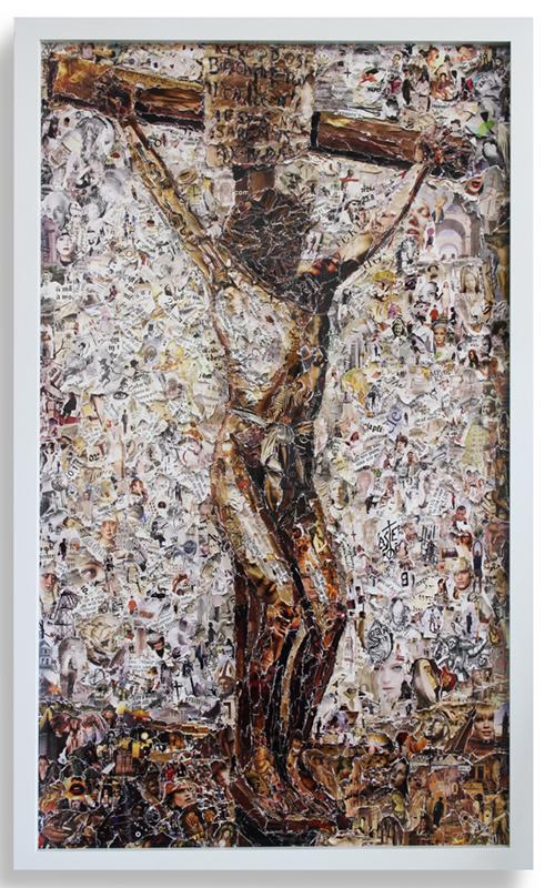 Vik Muniz (Brazilian, b. 1961) Crucifixion (Pictures of Magazines) 2011, digital C-print,67.3x40in: Vik Muniz (Brazilian, b. 1961) Crucifixion (Pictures of Magazines) 2011, digital C-print, 67.3 x 40 in.