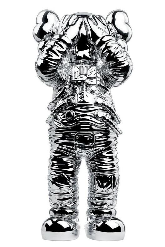 KAWS (American, b.1974) Holiday Space (Silver) 11.5 x 5 x 4.5 in./ 29.2 x 12.7 x 11.4 cm (1 of 3)