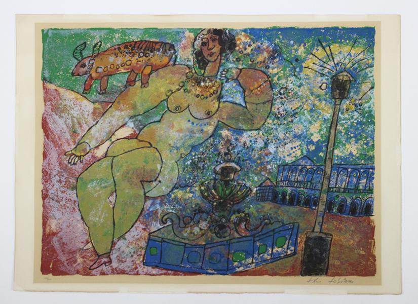 Theo Tobiasse (Israel-France, 1927-2012) Untitled/Sin Titulo, 20 1/2 x 26 3/4 in.Limited edition 200 (1 of 4)