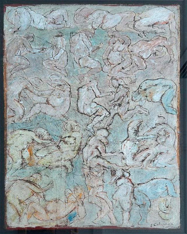 Juan Calzadilla (Venezuela, b. 1931) Untitled/Sin TÃ­tulo, acrylic, 20 x 12 in. Signed (1 of 2)