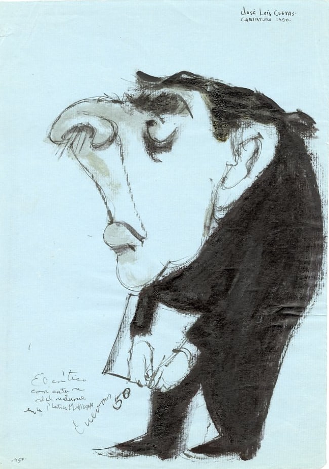 Jose Jose Luis Cuevas (Mexican, 1934-2017)El Critico, caricatura al nature en la platica (1 of 1)