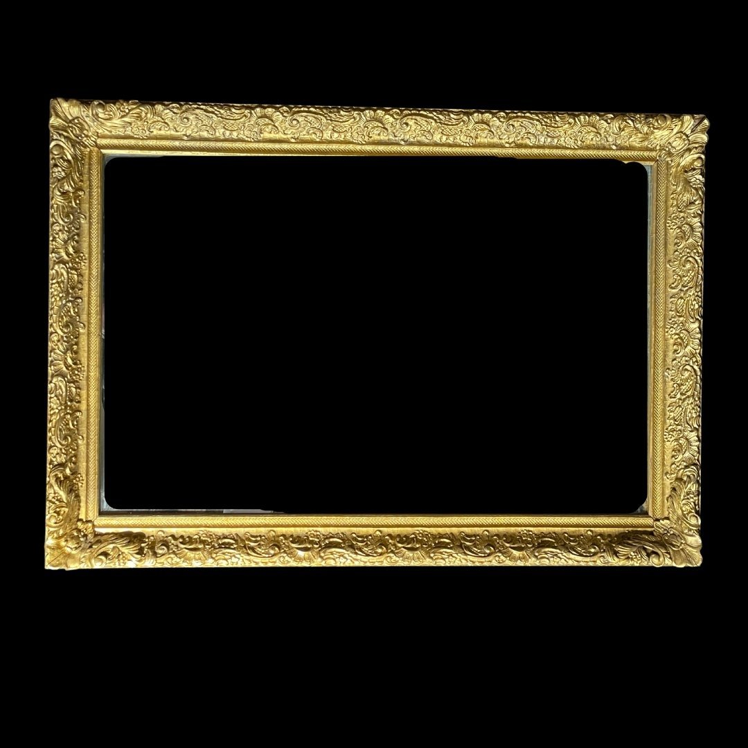 Italian Carved, Golden Guilt Mirror, Extremely Heavy (1 of 1)