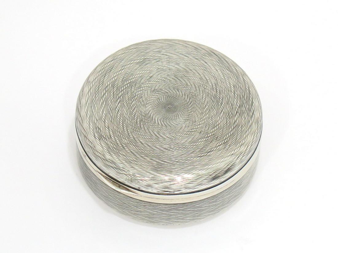 2 7/8 in - 900 Silver Guilloche Georg Adam Scheid Antique c. 1910 Round Jar (1 of 5)