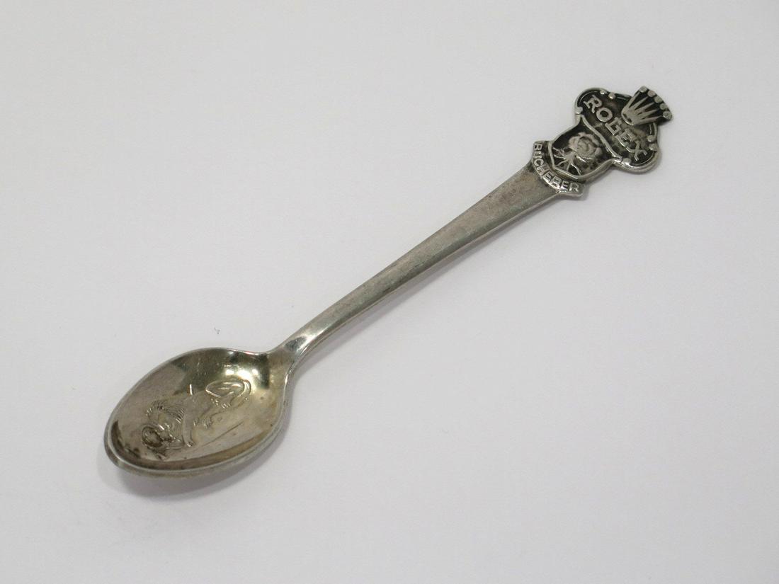 4.25 in - Sterling Silver Bucherer of Switzerland Antique Rolex Teaspoon: Length: 4.25 in The teaspoon can be polished upon request.