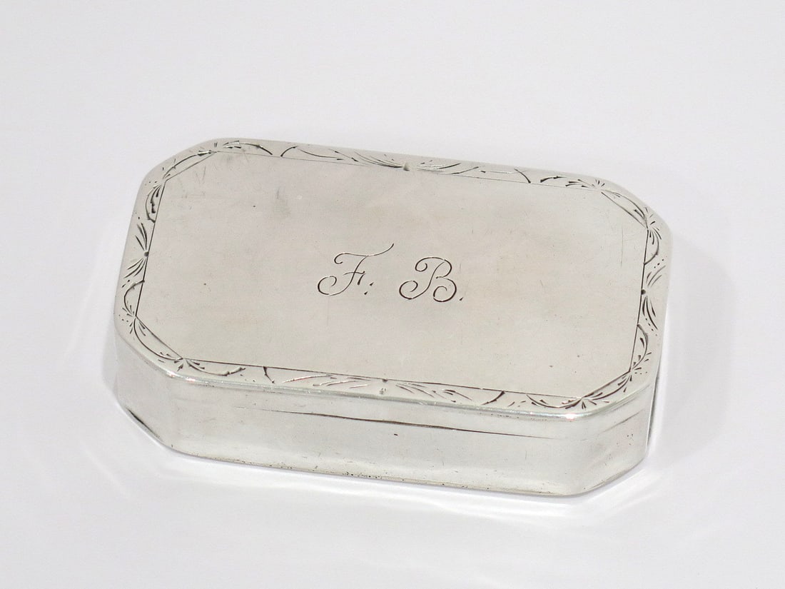 3 1/8 in - Sterling Silver Antique Swedish Angelholm c. 1912 Snuff Box (1 of 4)