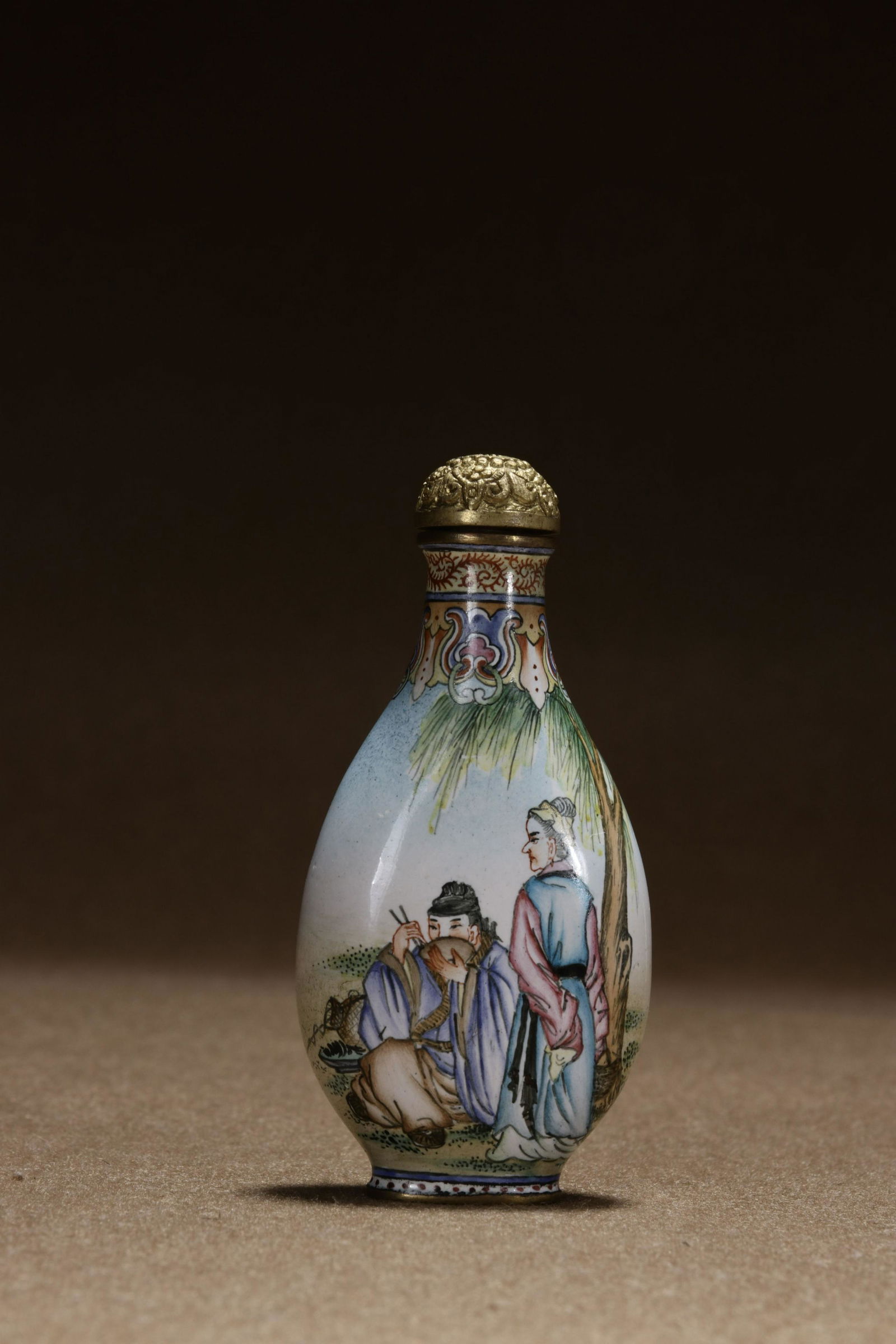 A Bronze Enameled Snuff Bottle (1 of 8)