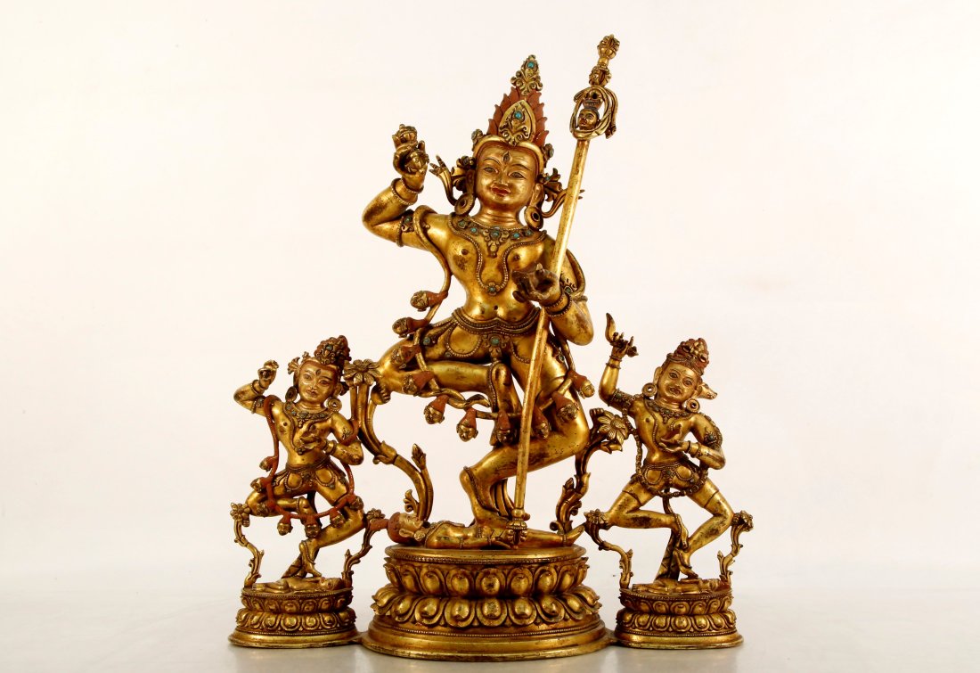 Gilt Bronze Bodhisattva Statue (1 of 8)