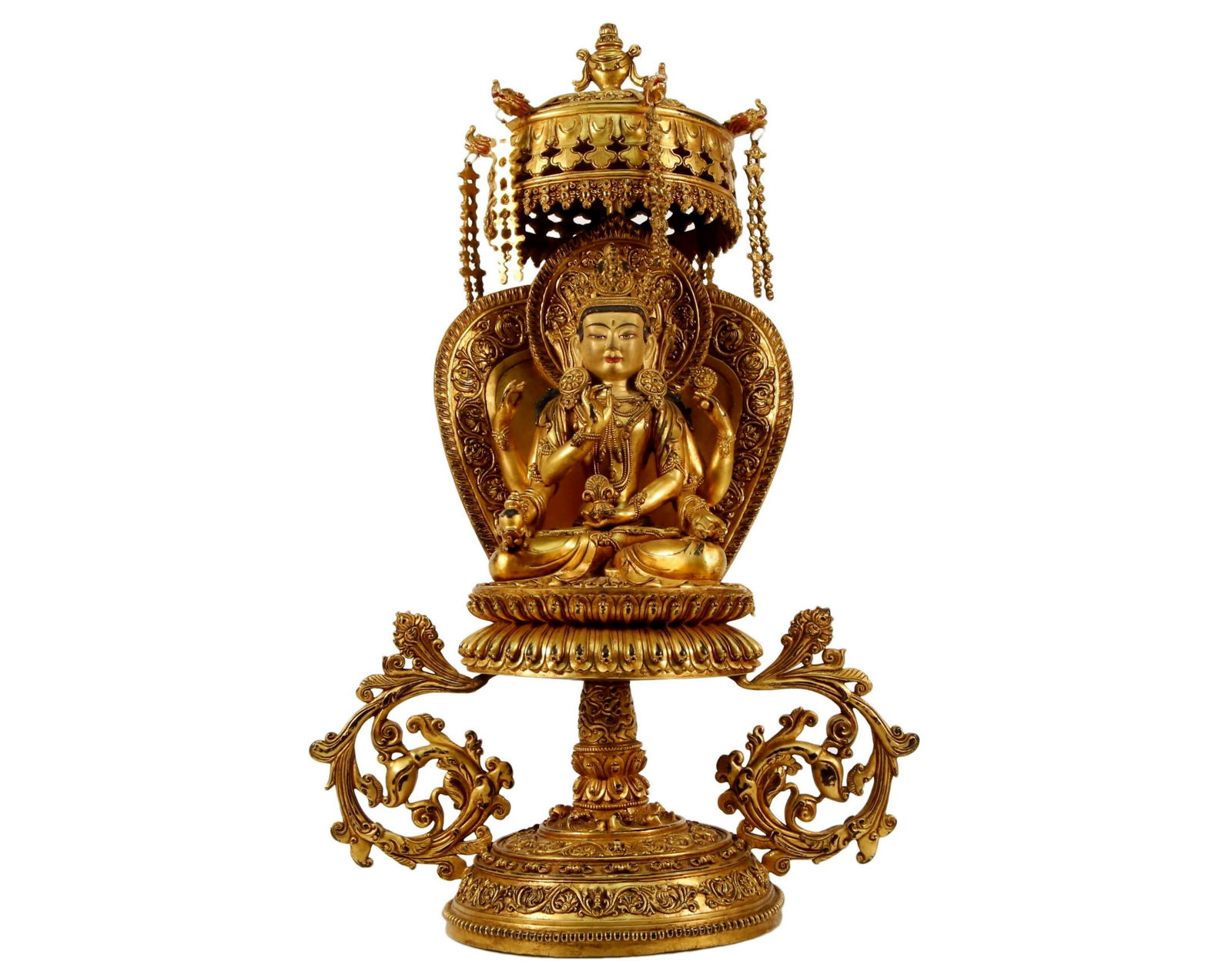 A Gilt Bronze Figure Of Avalokitesvara (1 of 11)