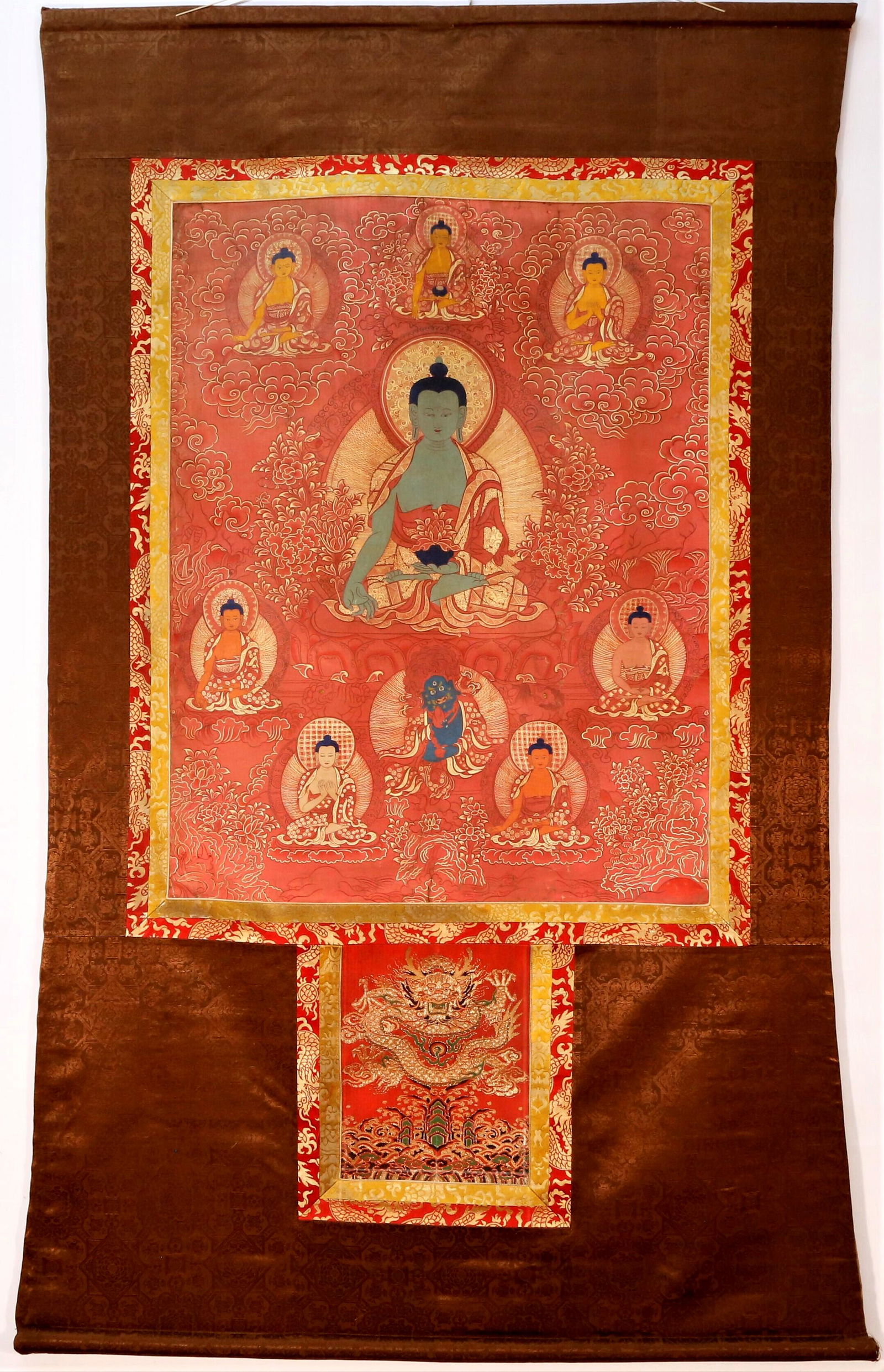 An Elegant Tibetan Medicine Buddha Thangka (1 of 5)