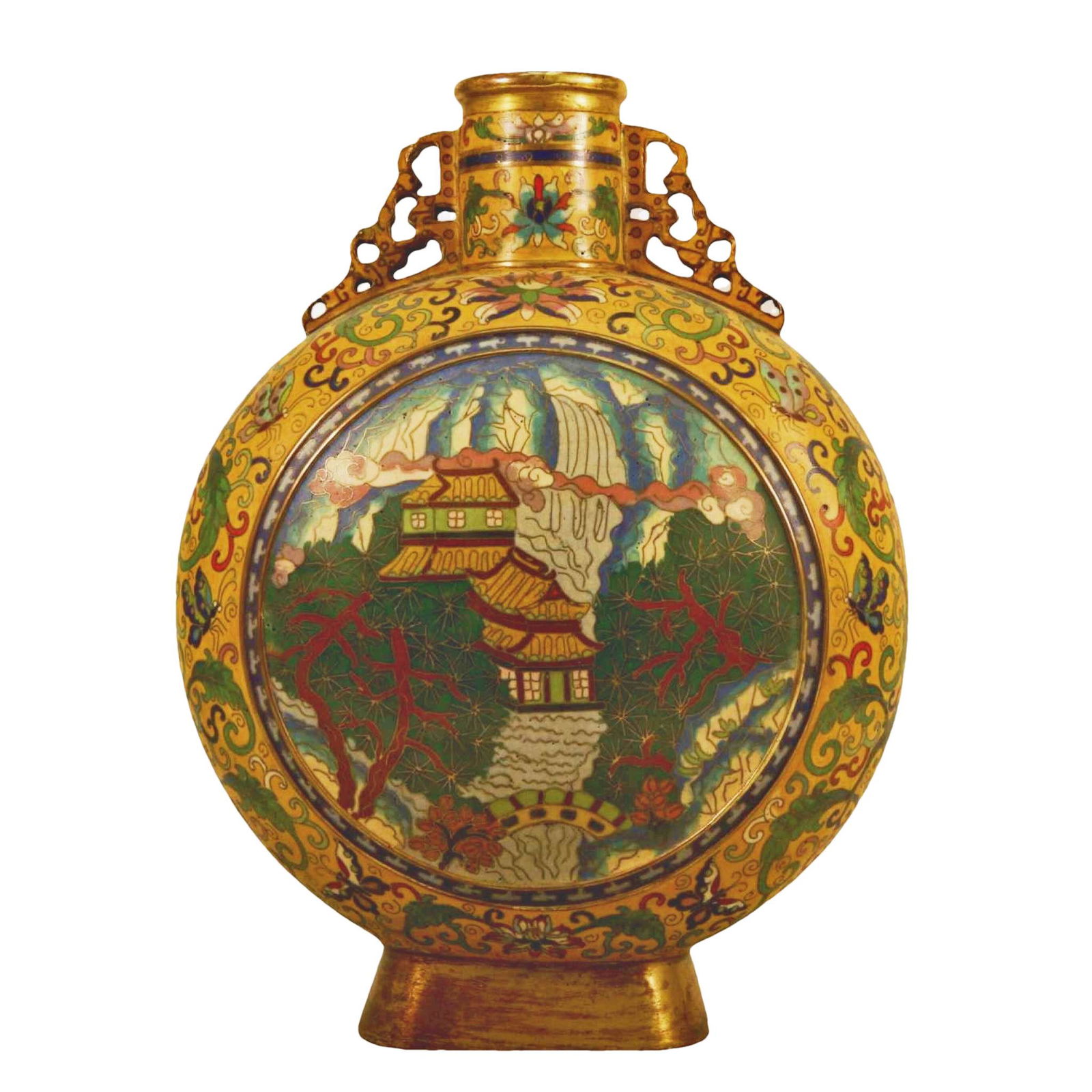 A Cloisonne 'Flower& Dragon' Moonflask (1 of 10)
