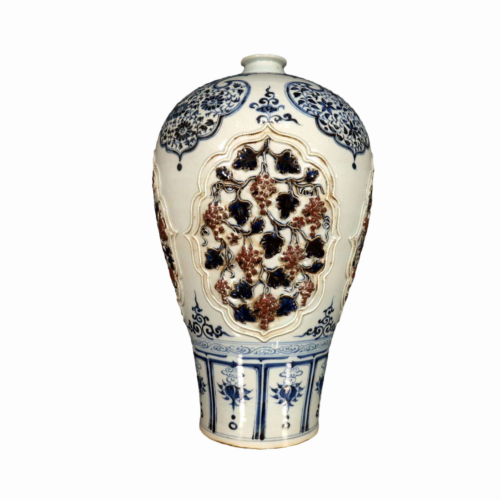 A Blue And White Copper-Red Meiping (1 of 12)