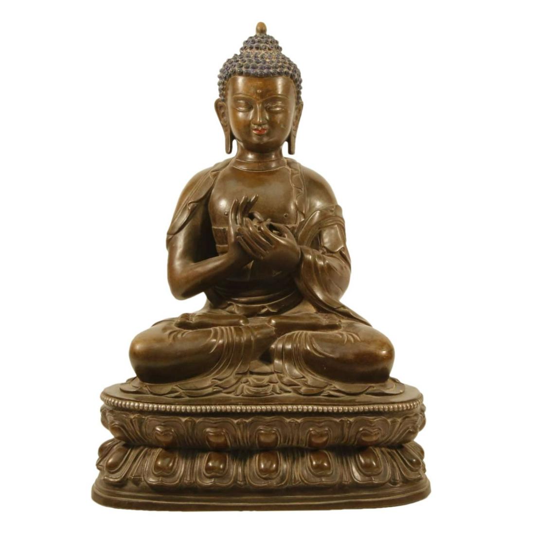 A Bronze Figure Of Buddha Shakyamuni (1 of 8)