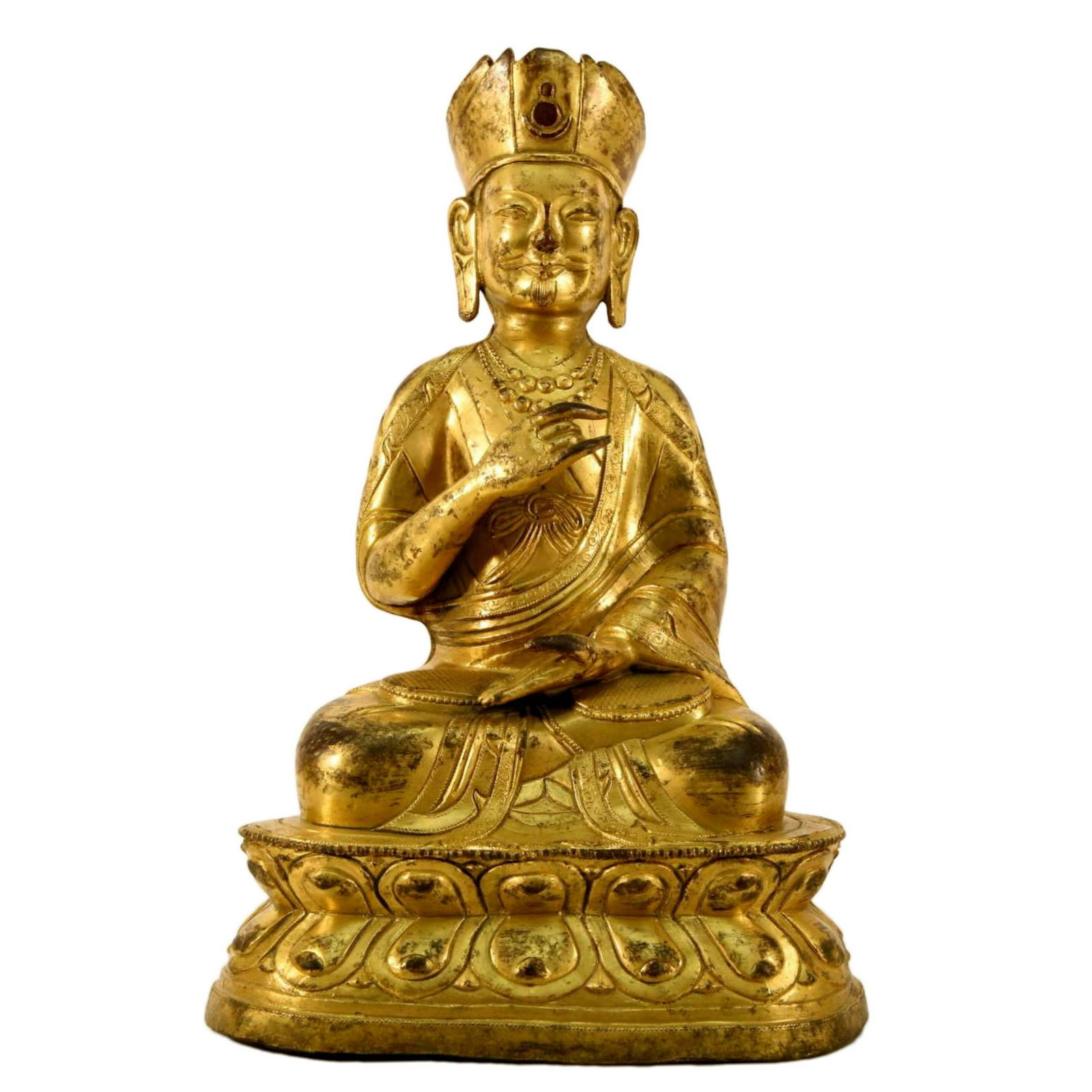 Gilt Bronze Figure of Guru (1 of 10)