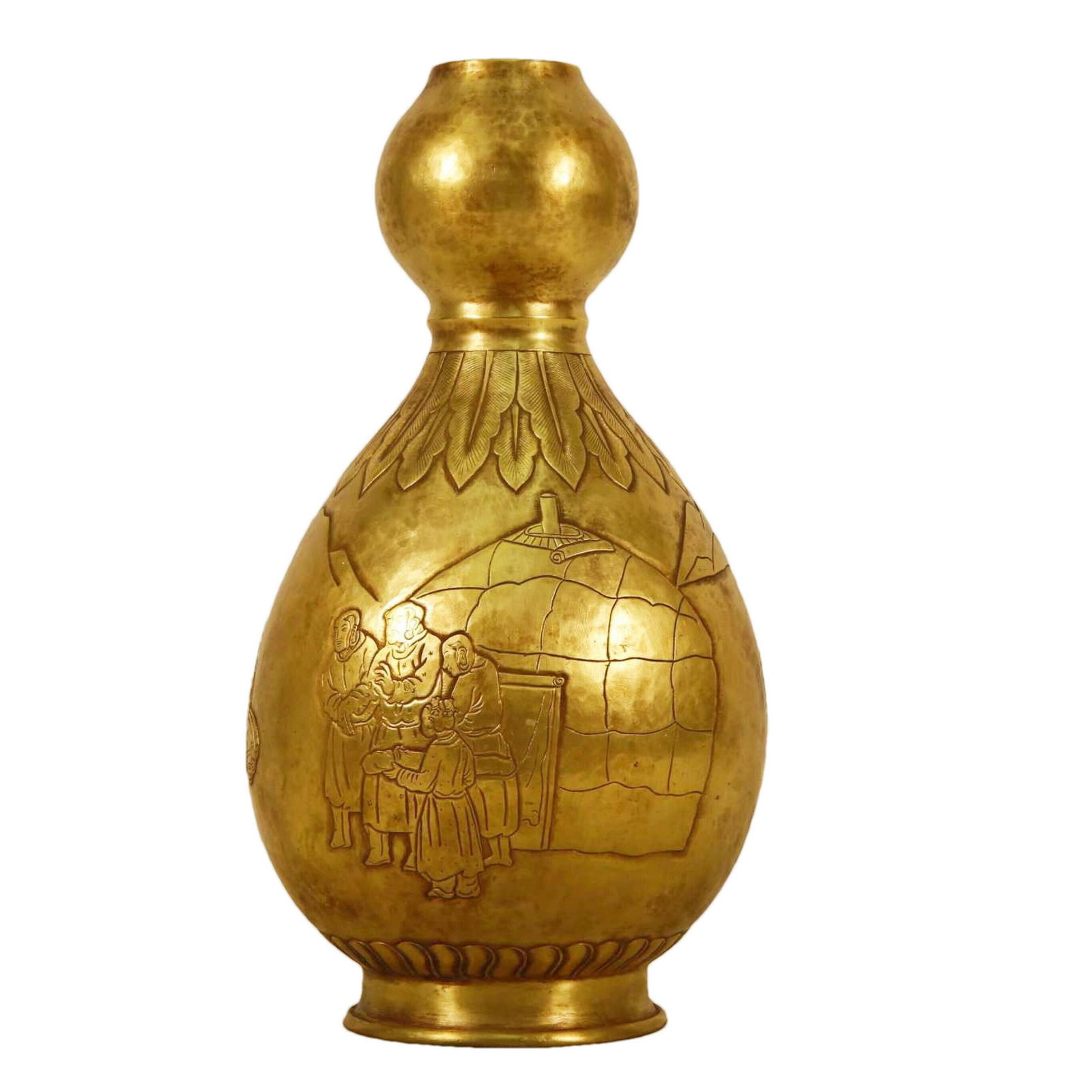 A Gilt-Bronze 'Figure' Vase With Inscriptions (1 of 8)