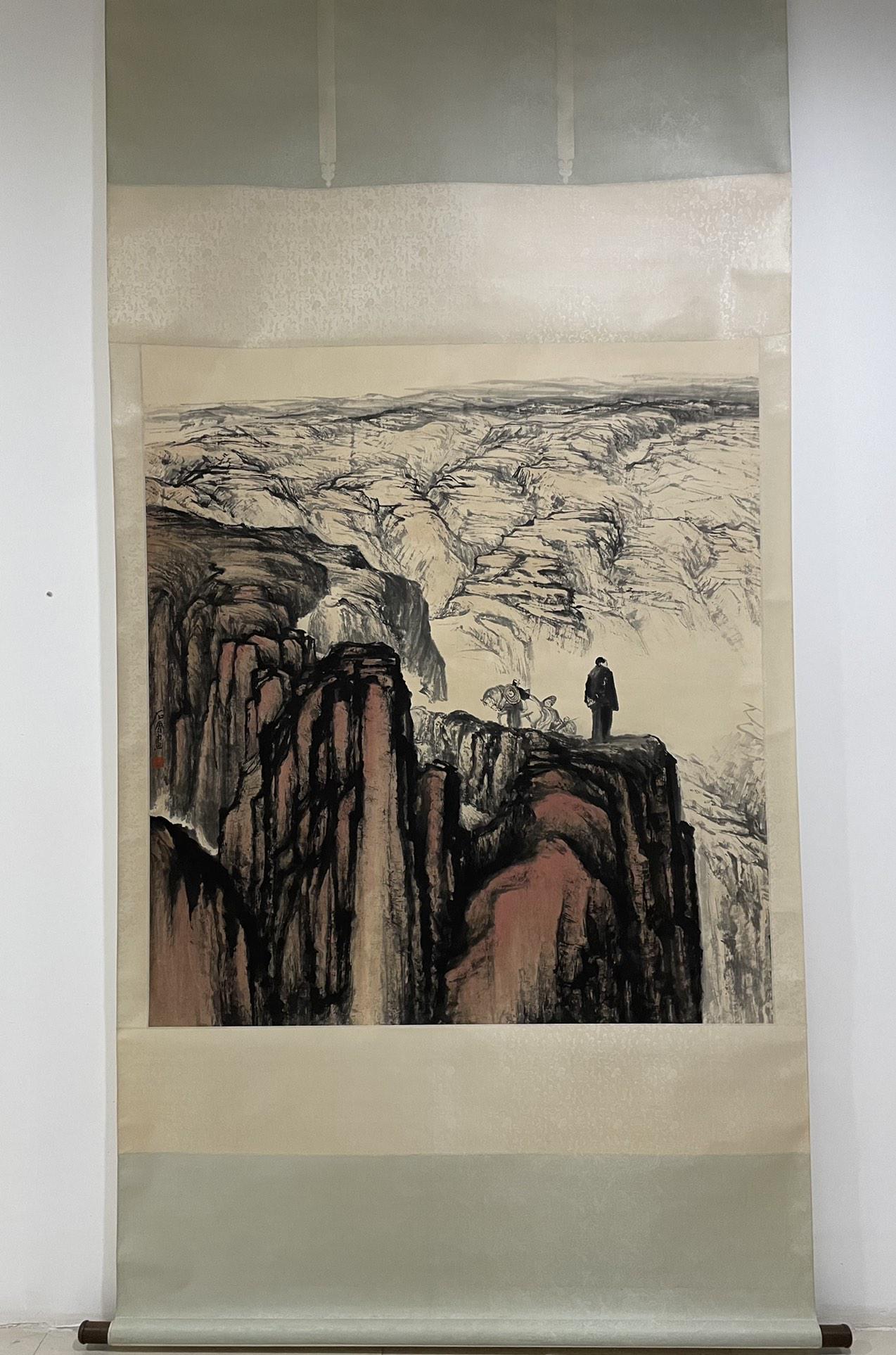A Chinese Ink Painting Hanging Scroll By Shi Lu (1 of 9)
