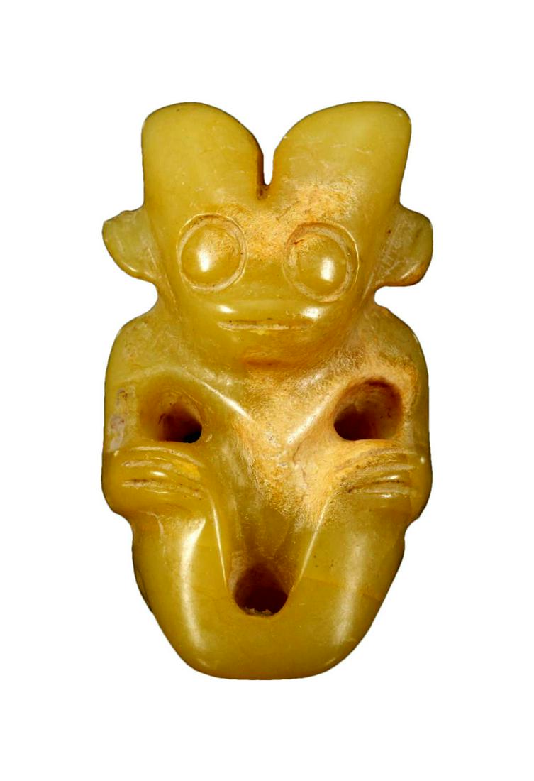 A Hongshan Culture Yellow Jade Pendant (1 of 4)