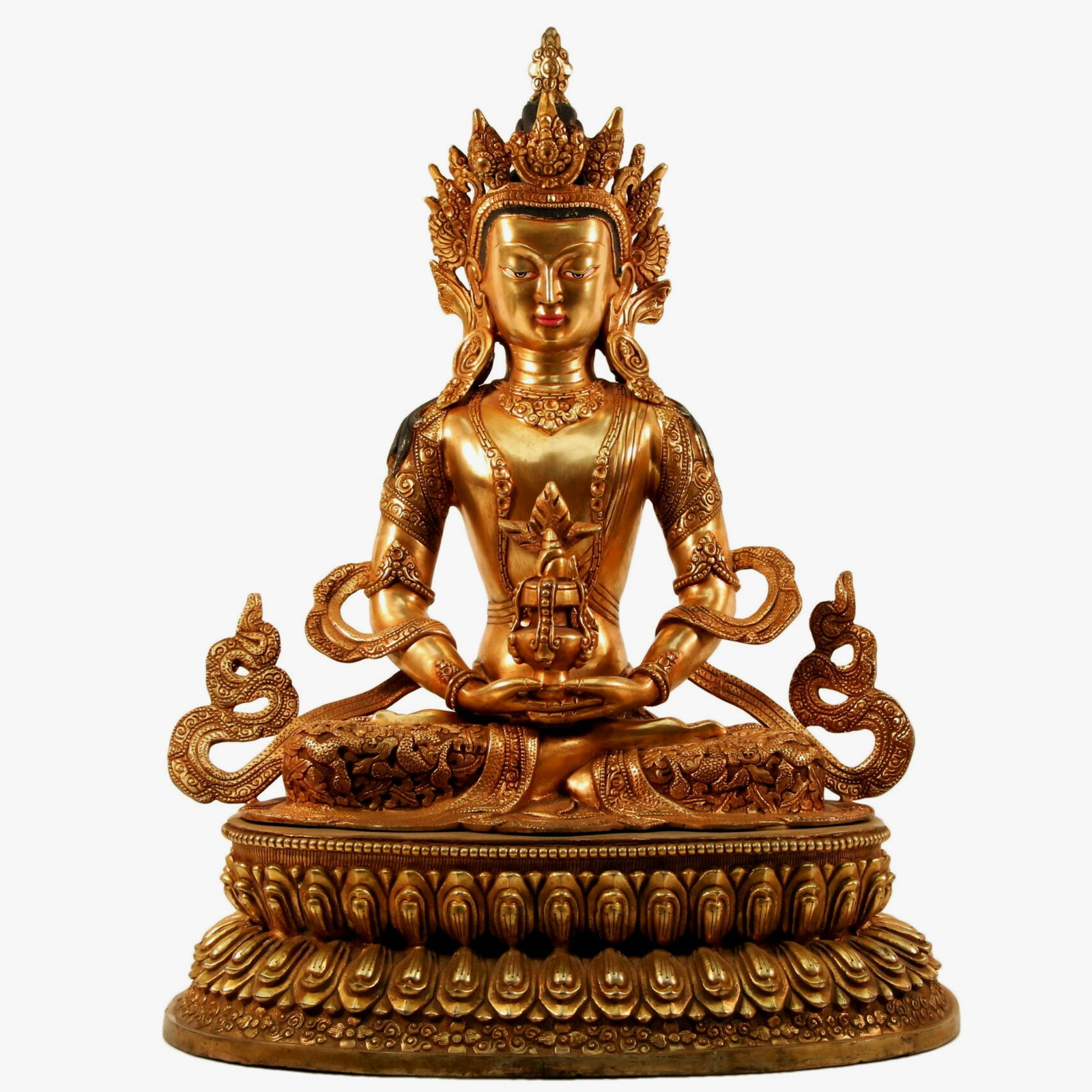 Gilt Bronze Buddhist Figure of Amitayus (1 of 9)
