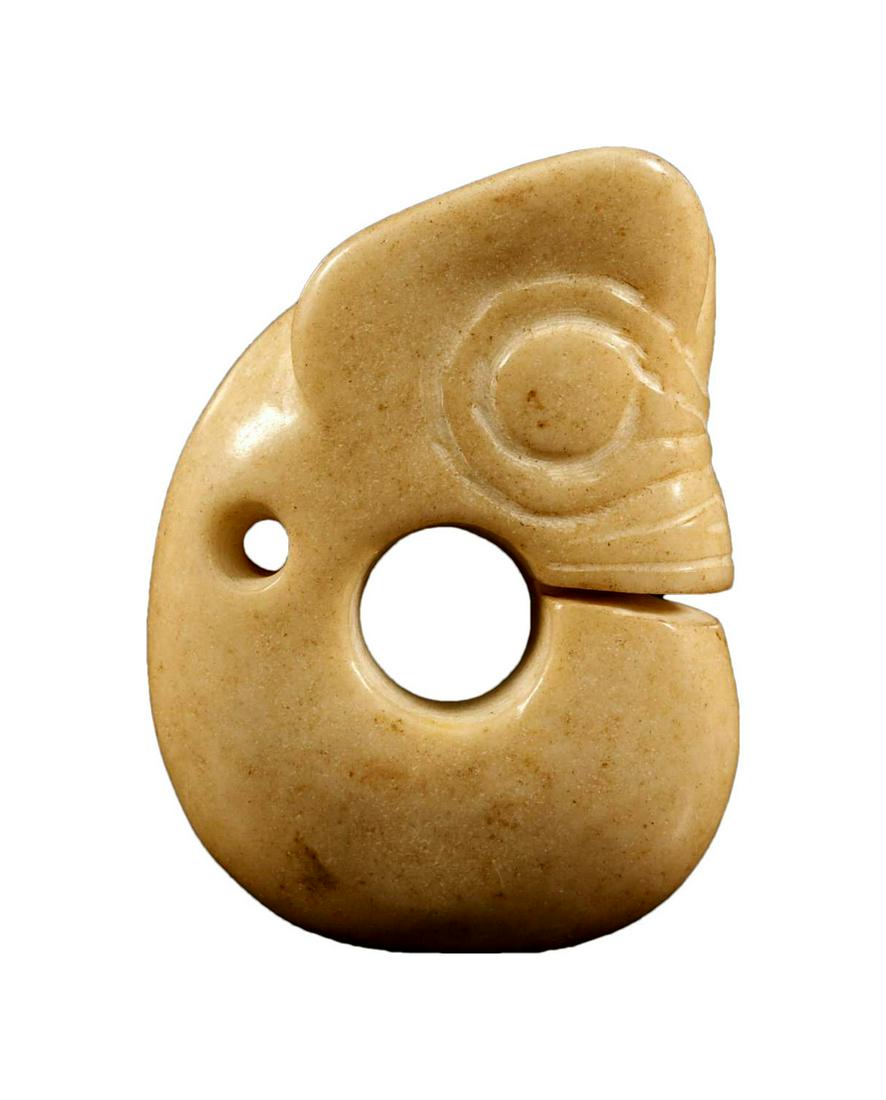 A Hongshan Culture C-Shaped Jade 'Dragon' Pendant. (1 of 5)
