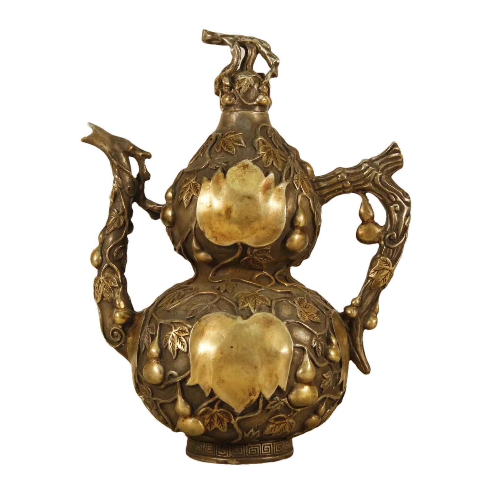 A Gilt-Bronze Silver Gourd-Form Ewer (1 of 8)