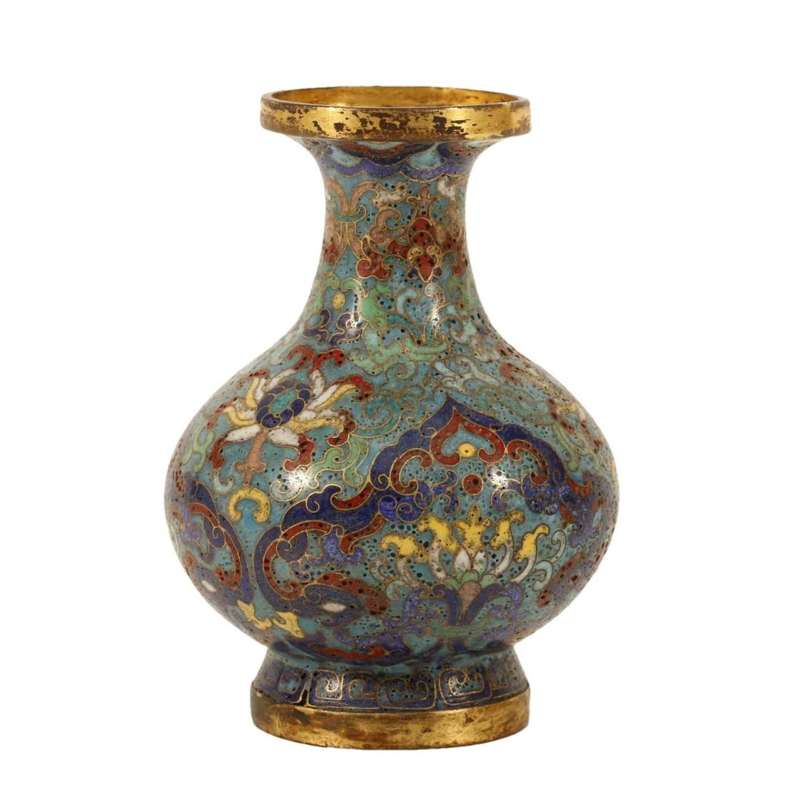 A Cloisonne 'Flower' Vase (1 of 4)