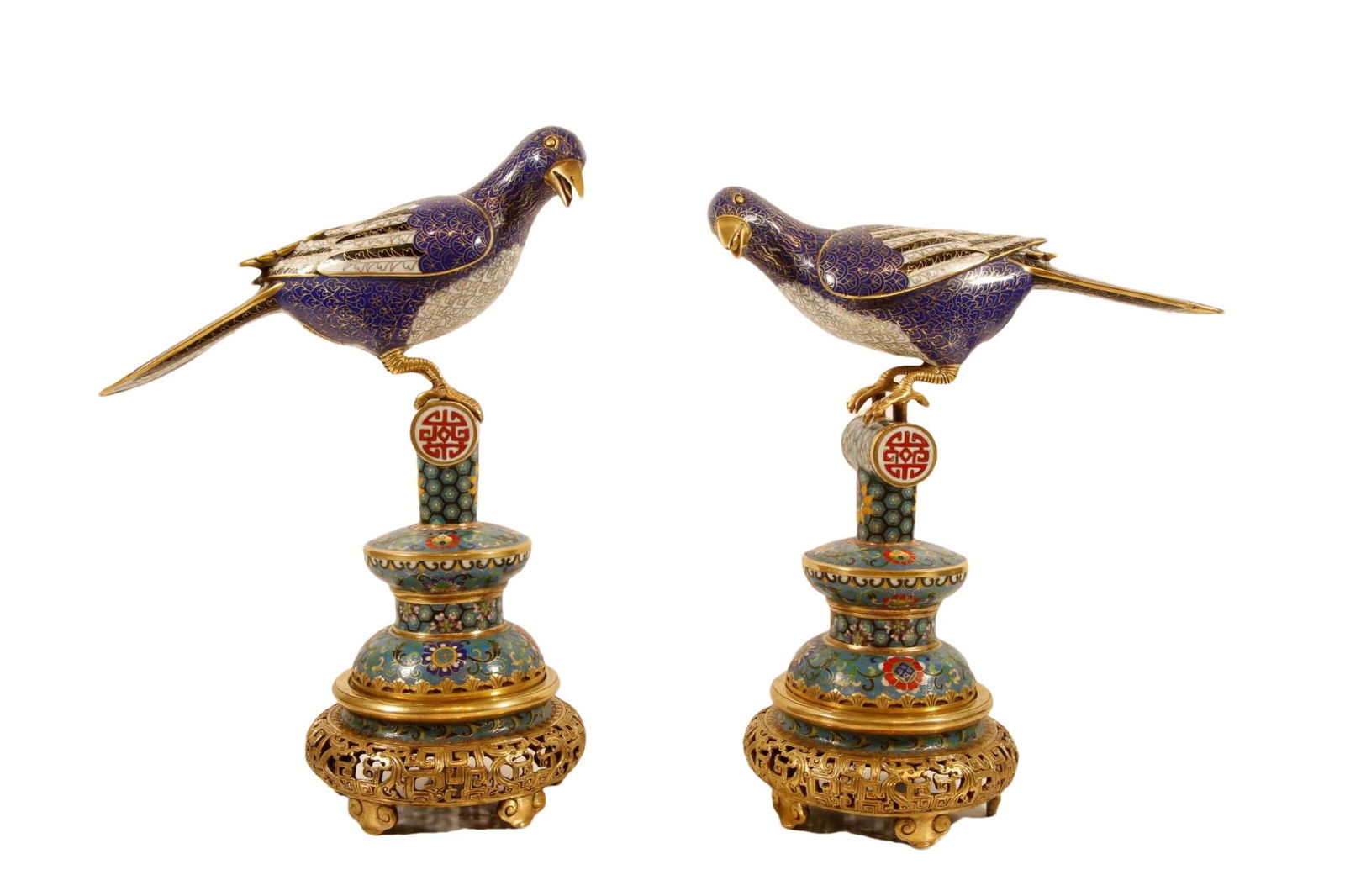 A Pair Of Cloisonne Bird Decorations (1 of 17)