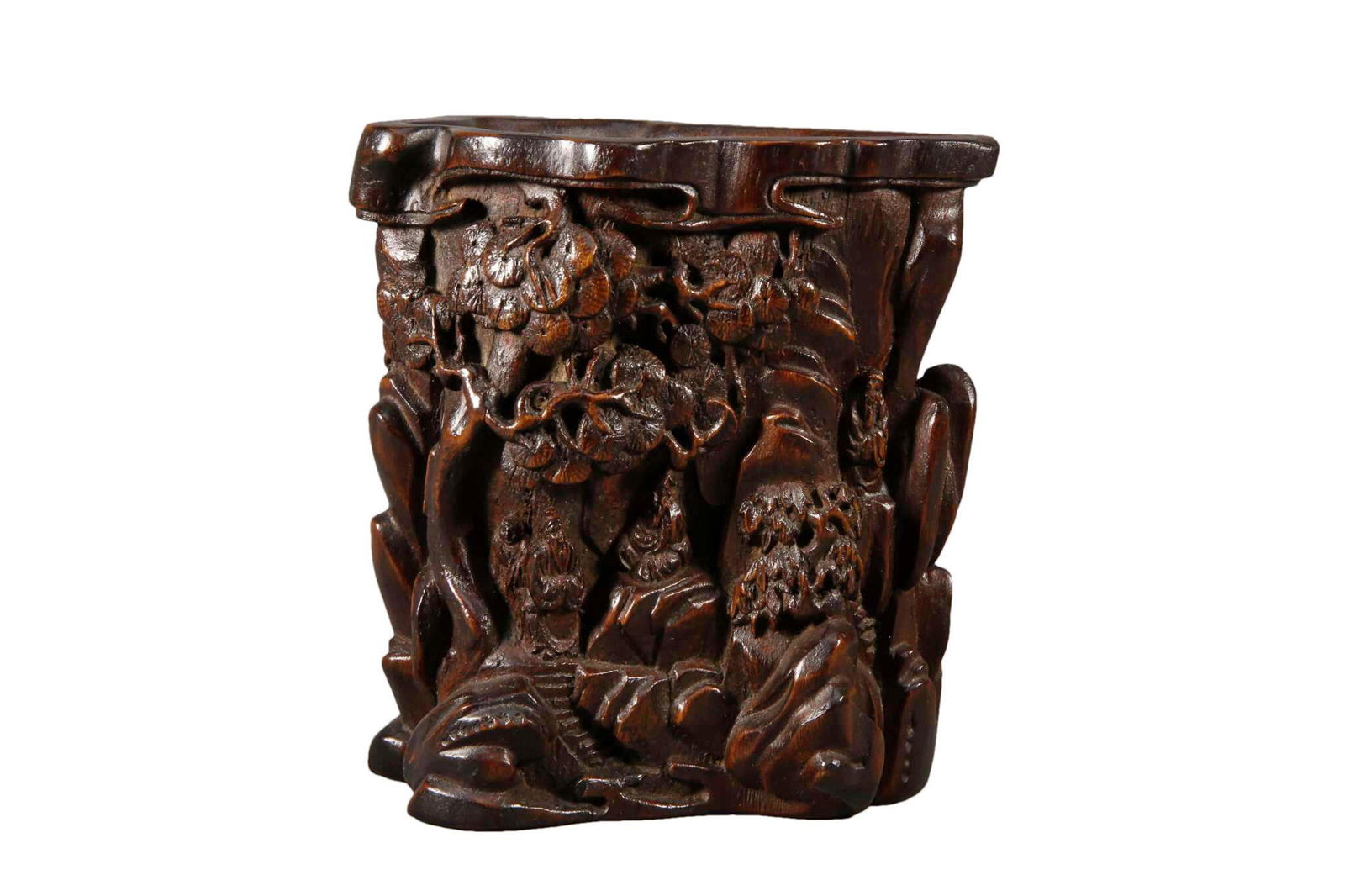 An Eaglewood 'Landscape& Figure' Brush Pot (1 of 8)