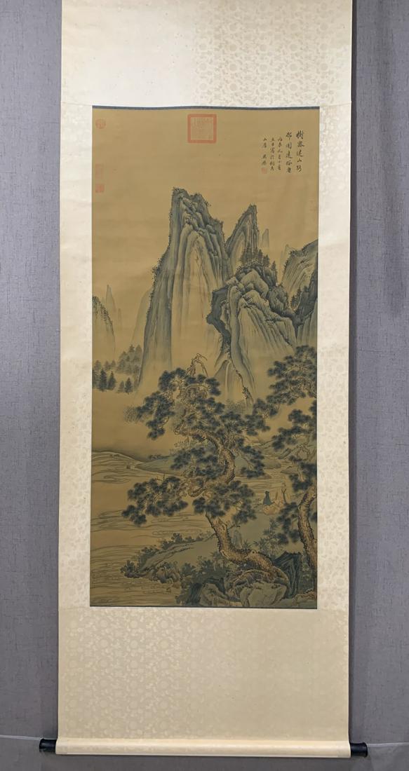 A Chinese Ink Painting Hanging Scroll By Wu Li (1 of 9)