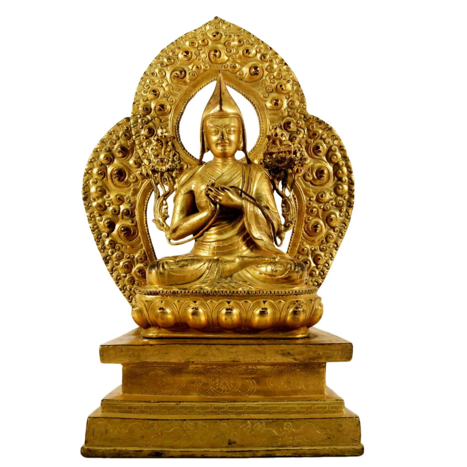 Gilt Bronze Buddhist Figure of Tsongkapa (1 of 7)