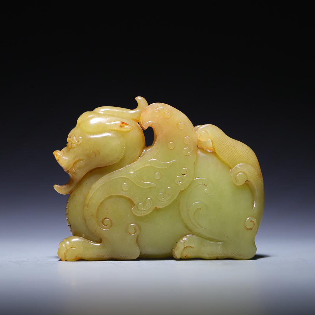 A Hetian Yellow Jade Auspicious Beast (1 of 9)