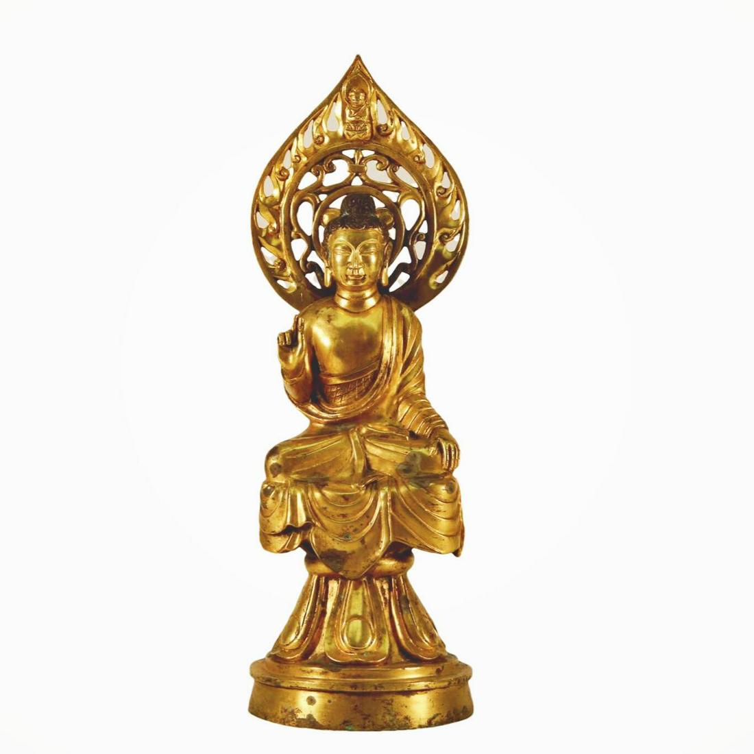 A Gilt-Bronze Figure Of Buddha Shakyamuni (1 of 9)