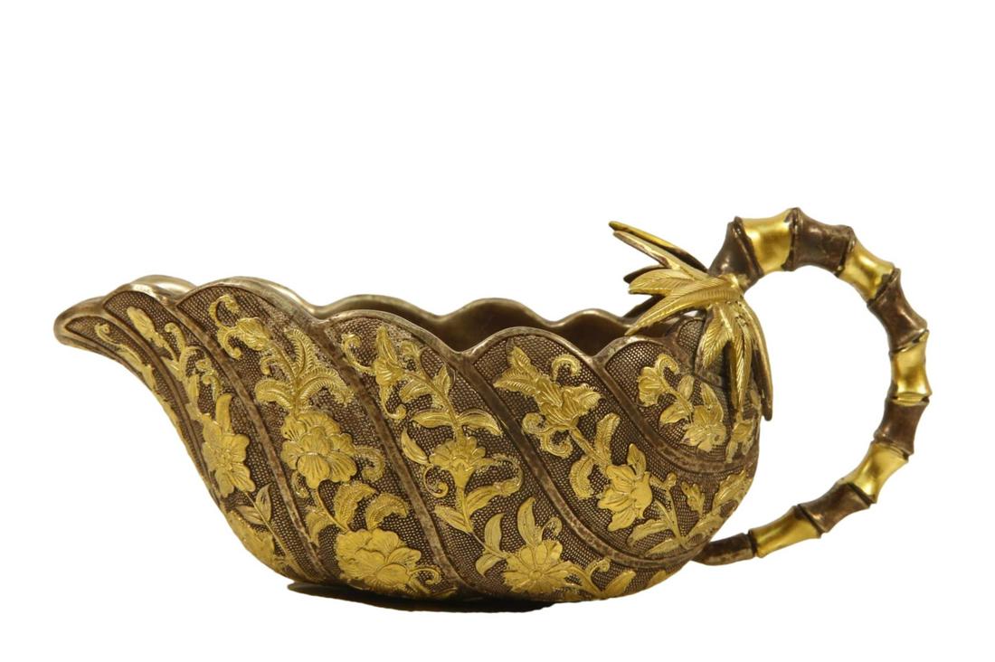 A Gilt-Bronze Silver 'Flower' Cup (1 of 6)