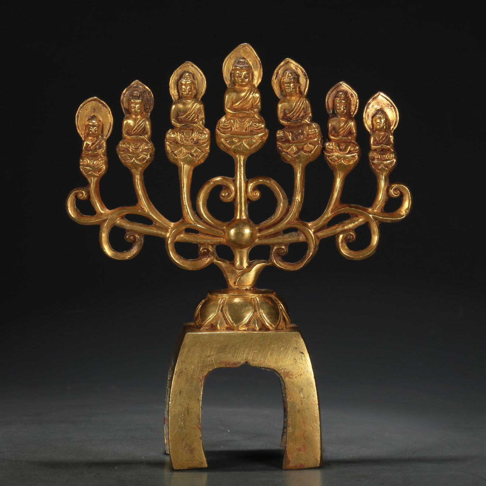 An Archaic Gilt-Bronze 'Buddha Shakyamuni' Tree (1 of 7)