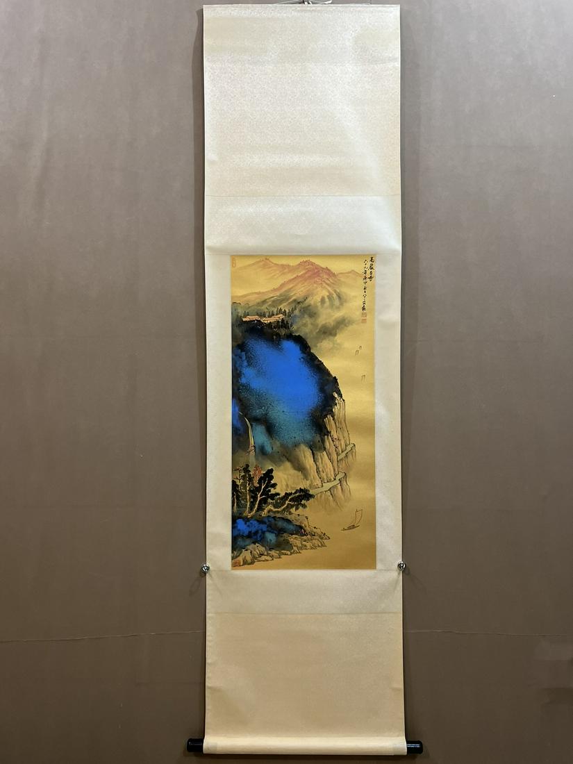 A Chinese Ink Painting Hanging Scroll By Zhang Daqian (1 of 8)