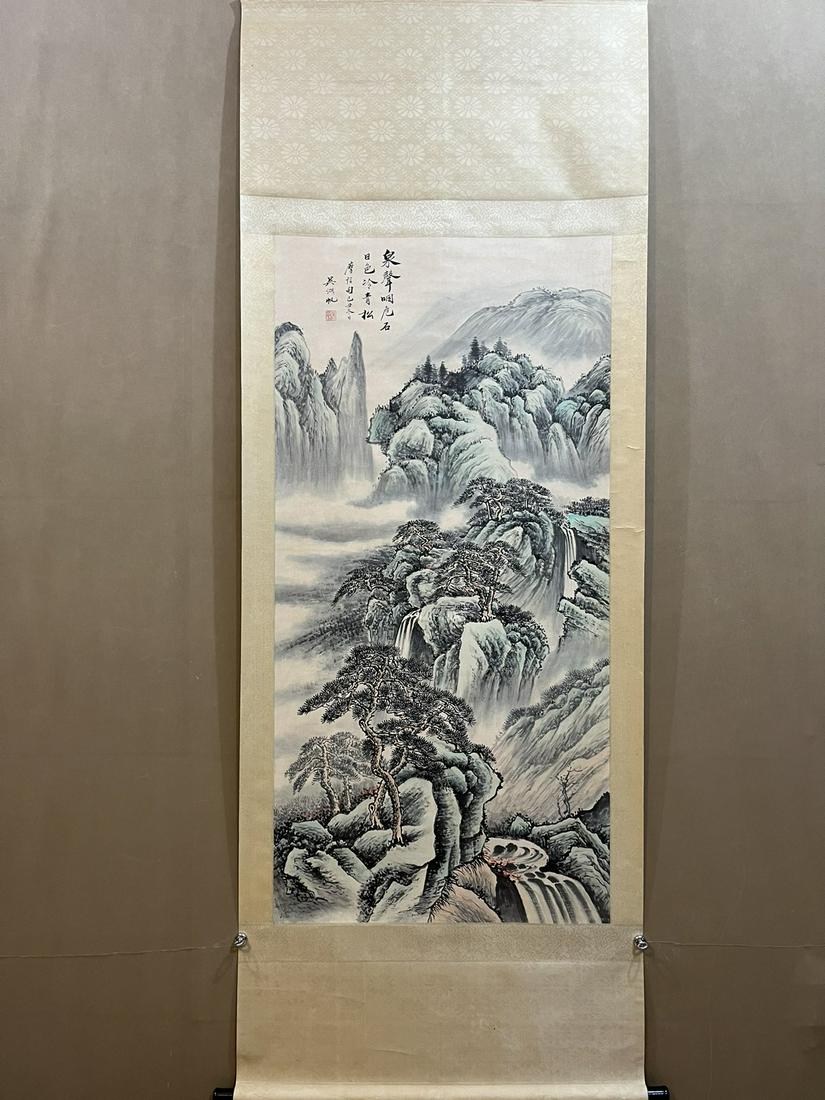 A Chinese Ink Painting Hanging Scroll By Wu Hufan (1 of 9)