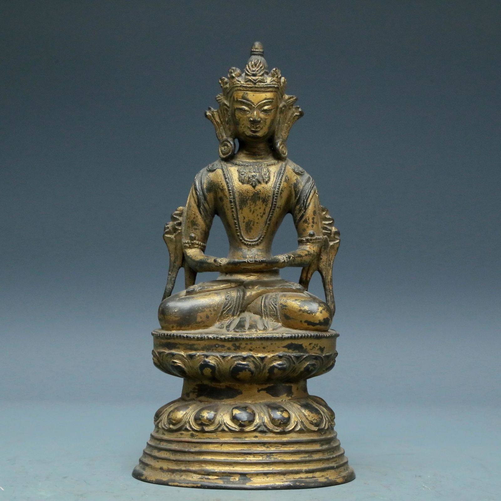 A Marvelous Gilt-Bronze Figure Of Amitayus (1 of 7)