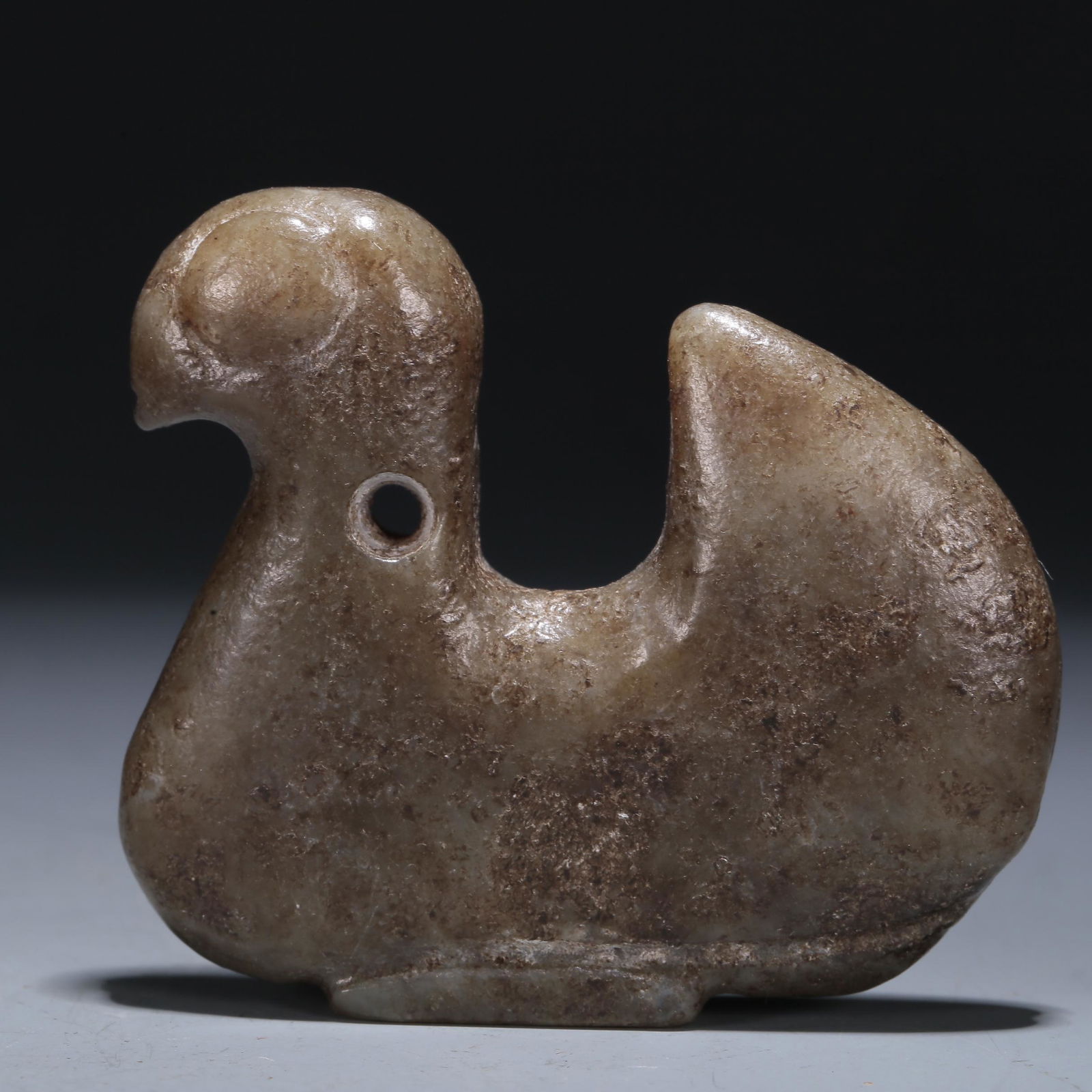 A Hongshan Culture Jade 'Bird'  Pendant. (1 of 4)