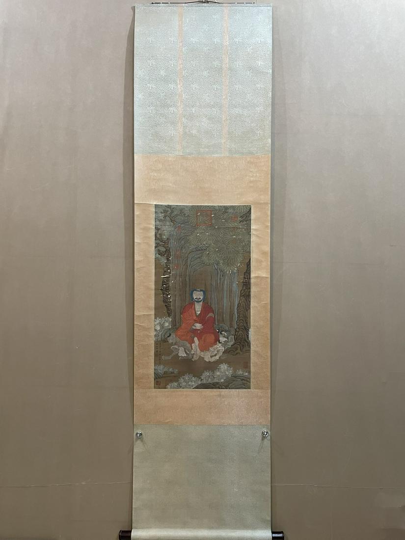 A Chinese Ink Painting Hanging Scroll By Liu Songnian (1 of 8)