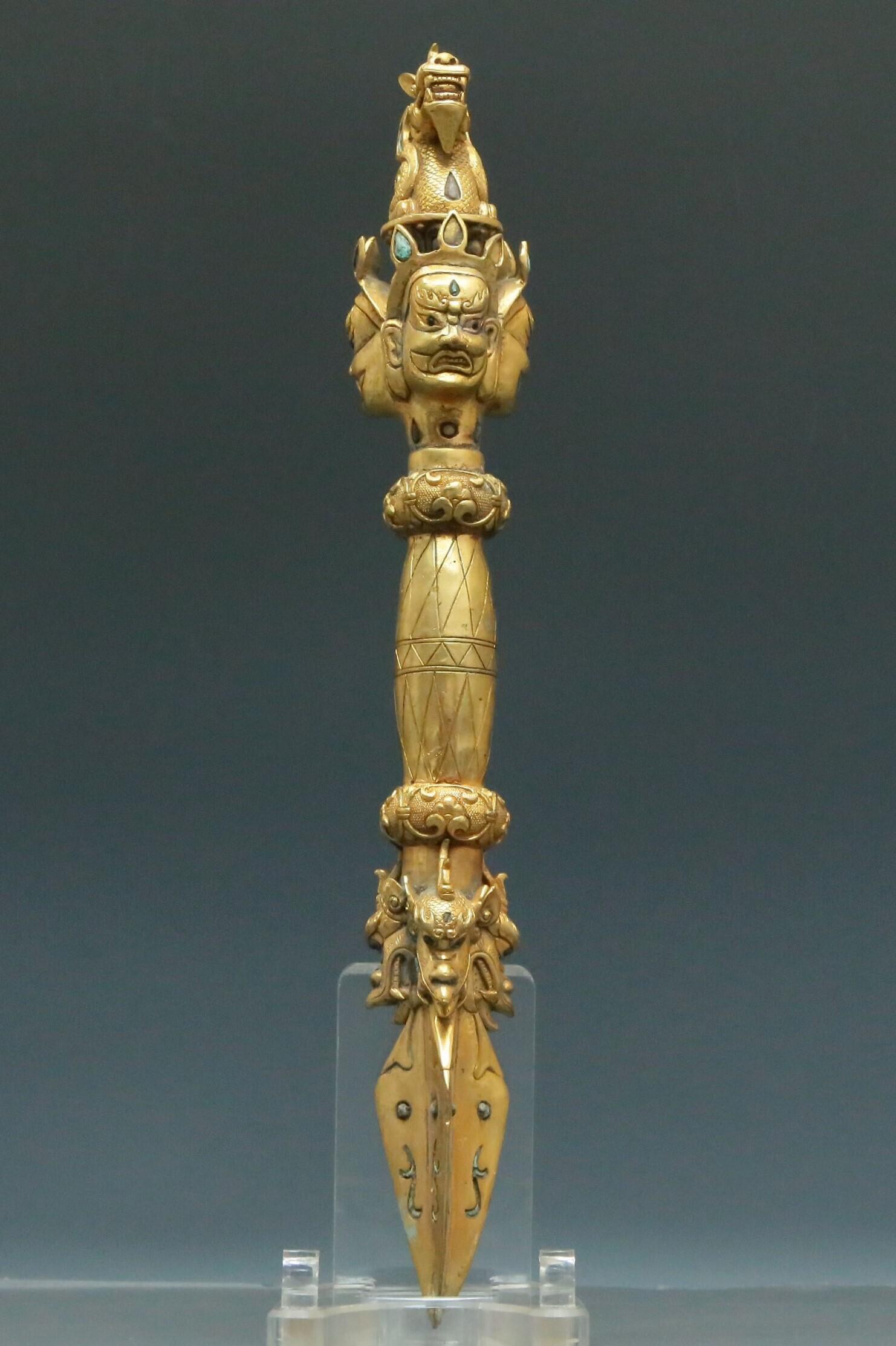 A Superb Gilt-Bronze Ritual Scepter, Vajra (1 of 6)
