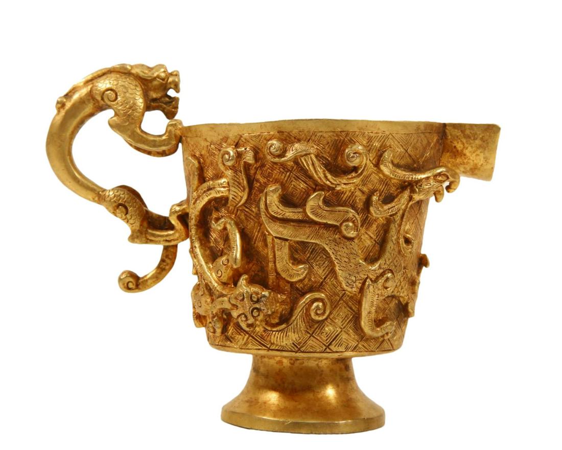 A Gilt-Bronze 'Phoenix' Cup (1 of 6)