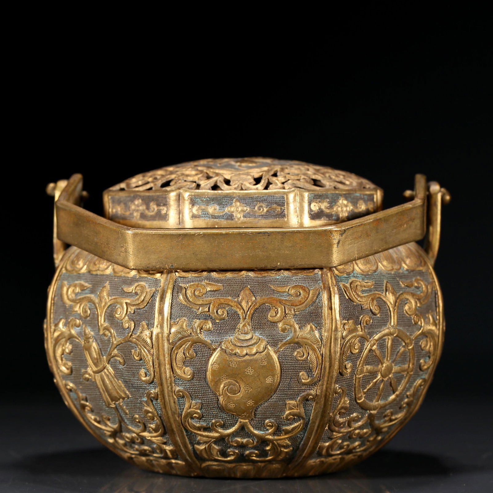 A Magnificent Gilt-Silver 'Weapons Of The Eight Immortals' Censer (1 of 7)