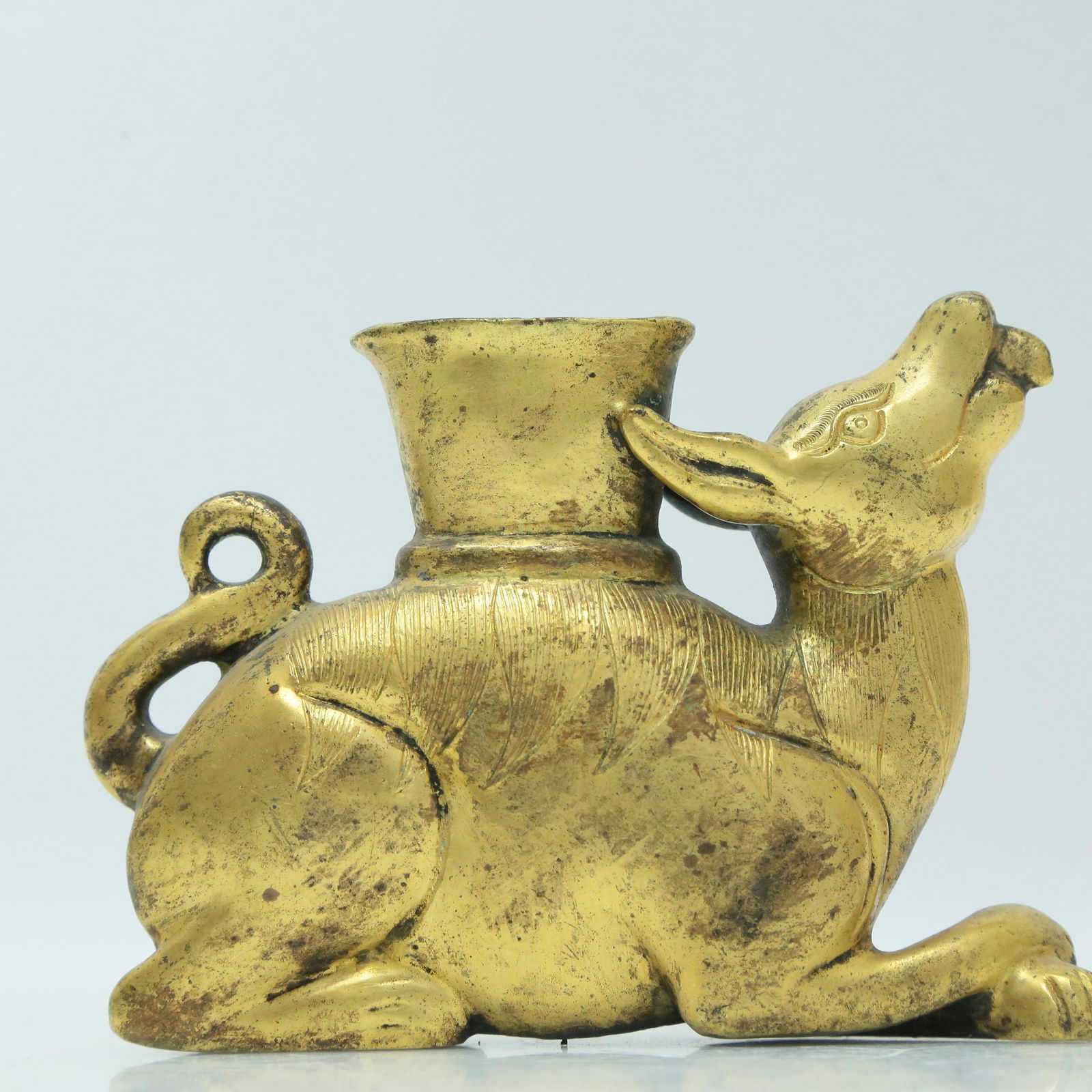 A Magnificent Gilt-Bronze 'Auspicious Beast' Handle (1 of 6)