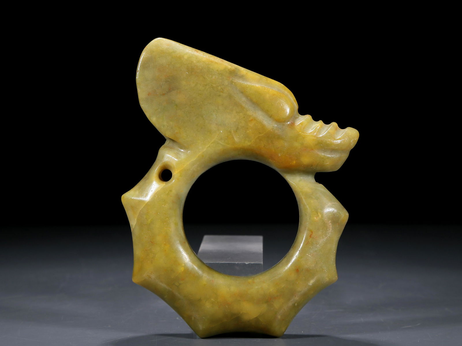A Fine Yellow Jade 'Boar& Dragon' Pendant From Hongshan Culture (1 of 7)